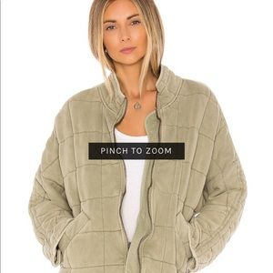 Free people - Dolman Quilted Jacket in Moss nwot